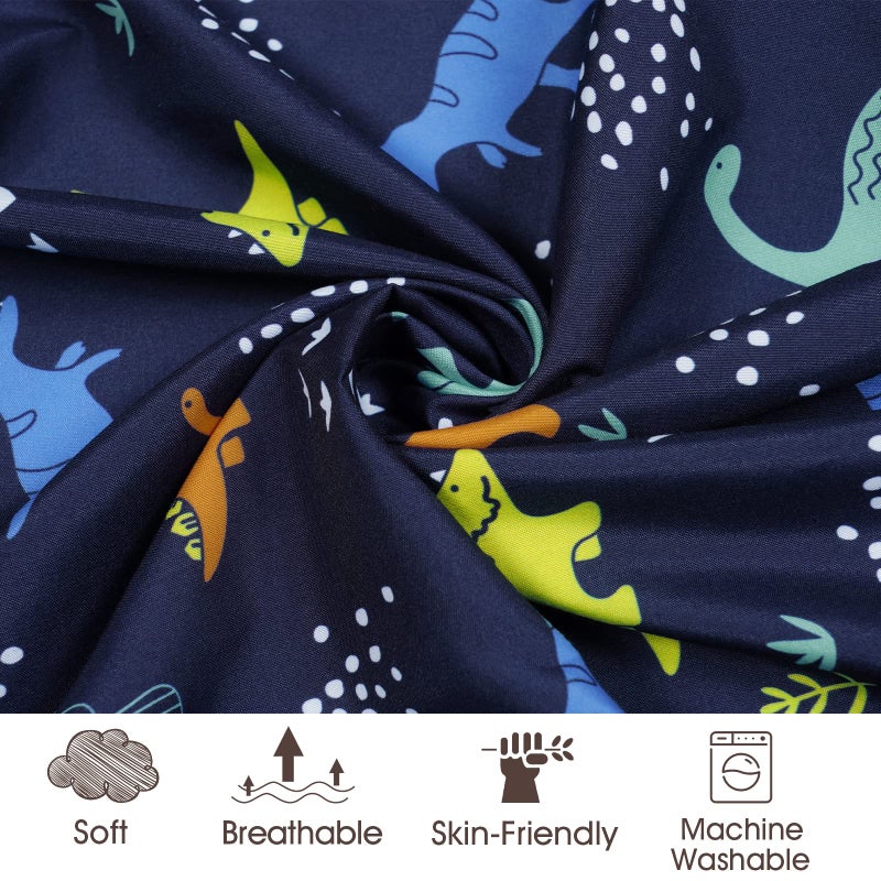 PHF 3 Pack Soft Mini Crib Sheets, Dinosaur Pack N Play Sheets for Baby Boys Girls, No Slip Universal Fit for Pack N Play, Playard, Portable and Mini Crib Mattresses,Navy Dinosaur - Image 4